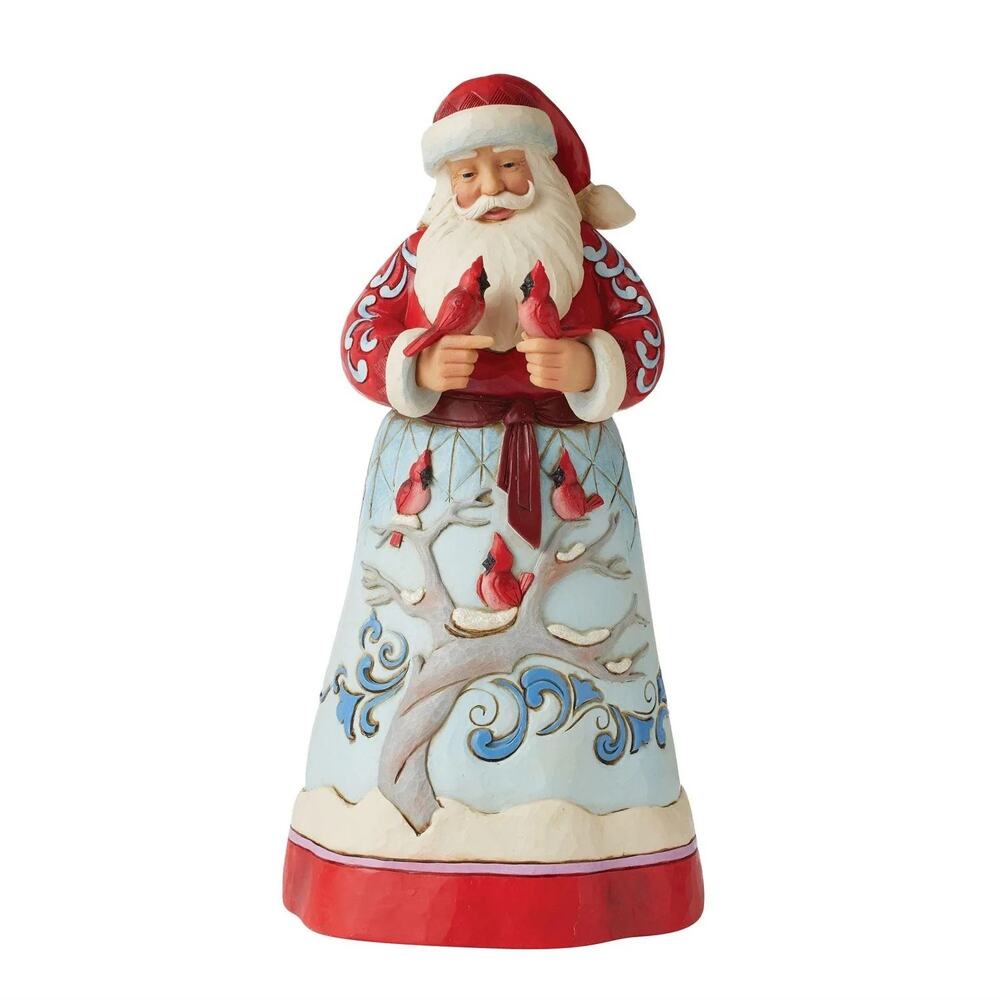 NIB! Enesco Jim Shore Heartwood Creek Cardinal Company Santa